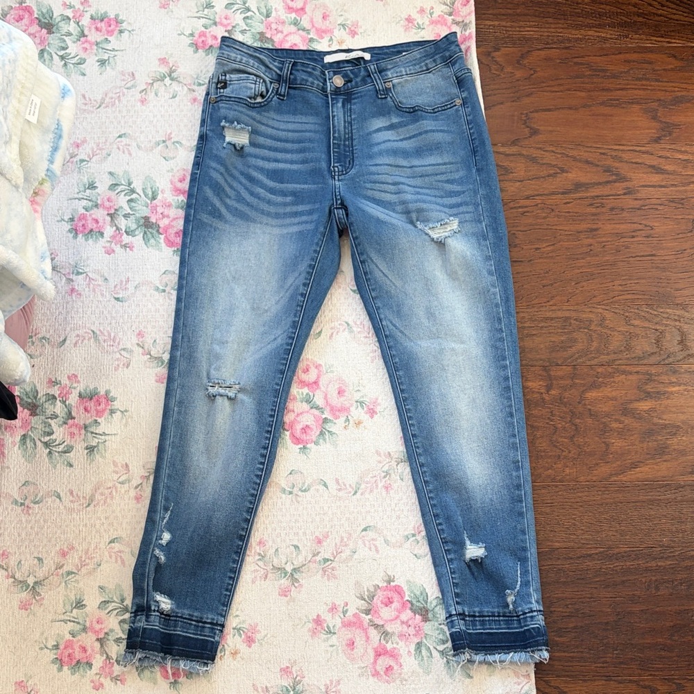 KanCan Blue Distressed Skinny Jeans